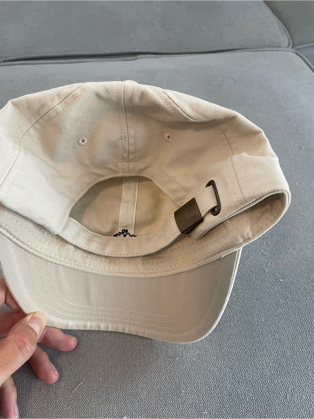 Brooks Brothers baseball cap beige canvas adjustable made in USA - Picture 4 of 5